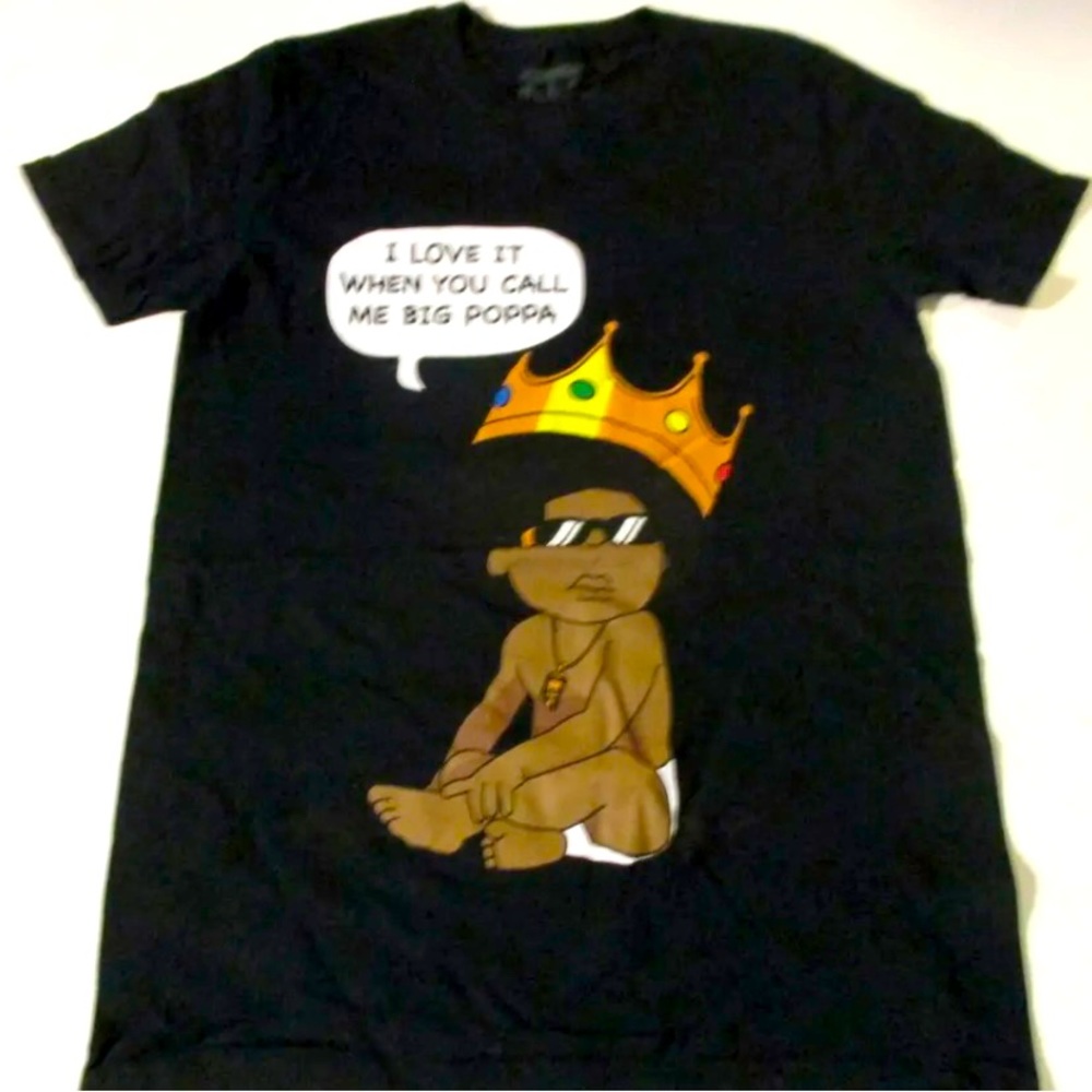 Notorious B.I.G. Short Sleeve Shirt Biggie I Love It When You Call Me Big Poppa